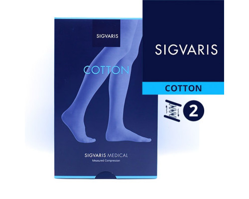 Чулок с застежкой на талии Sigvaris, хлопок, CM2, класс компрессии 2, Cotton
