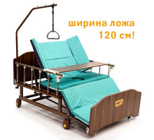 МЕТ REMEKS XL Механическая медицинская кровать для ухода за лежачими больными с  переворотом и туалетом,  с увеличенной шириной ложа